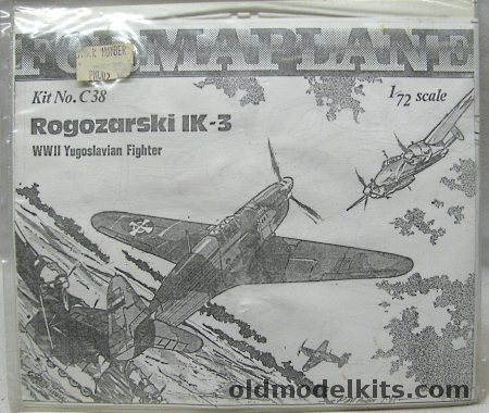 Formaplane 1/72 Rogozarski IK-3 - WWII Yugoslavian Fighter - Bagged, C38 plastic model kit